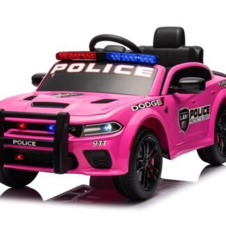 Coche eléctrico infantil 12v de policía Dodge Charger Police Pink  INDA628-LE-20013